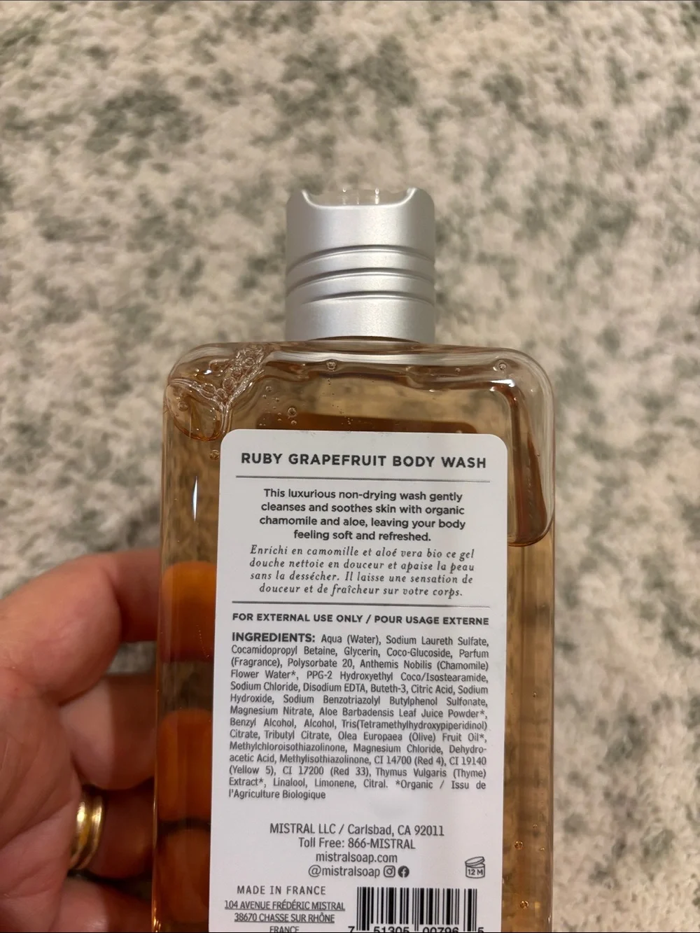 Mistral Ruby Grapefruit Scented Luxury Body Wash NWT 10oz Made in France